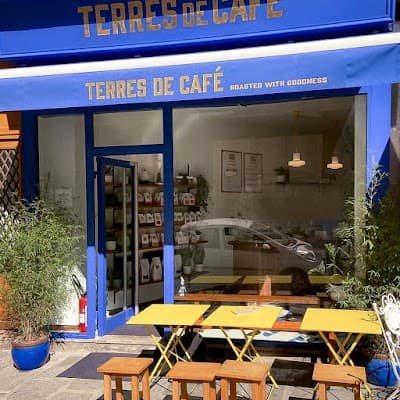 Interior of Terres de Café in Paris