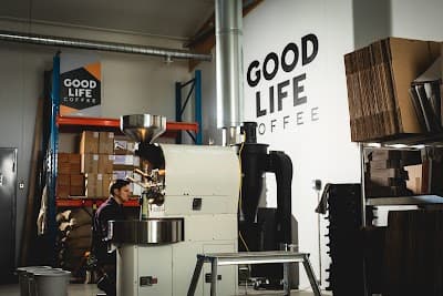 Interior of Good Life Coffee Roasters in Helsinki