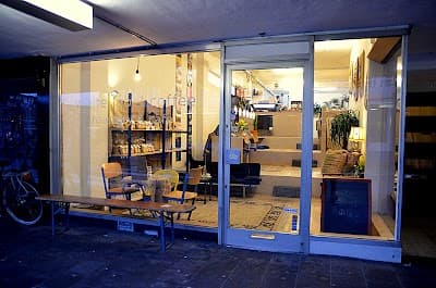 Interior of white label coffee in EK Amsterdam