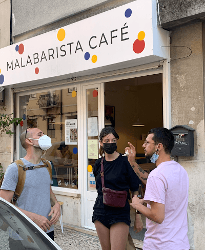 Interior of Malabarista Café in -213 Lisboa