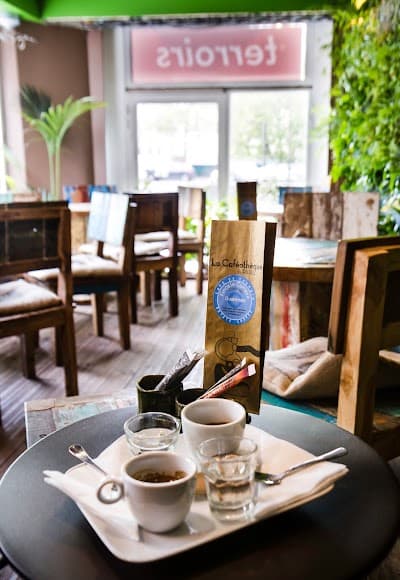 Interior of The Caféothèque of Paris in Paris