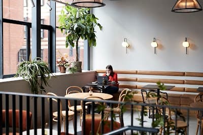 Interior of OFF THE PRESS in Manchester M4 5DL