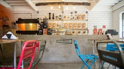 Interior of Mundano Coffee Shop in Bogotá