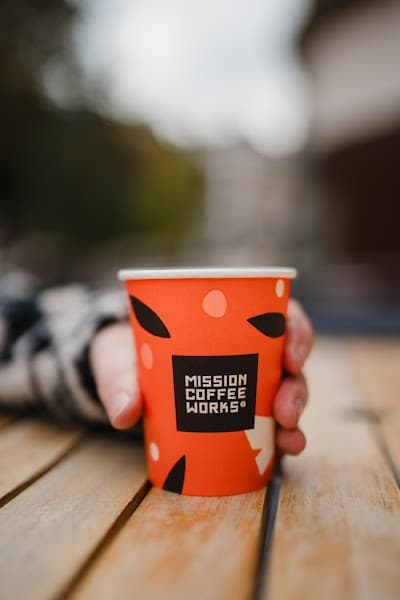 Interior of Mission Coffee Works in London E9 5EN