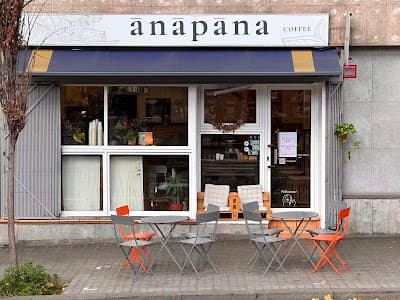 Interior of ānāpāna coffee in Barcelona