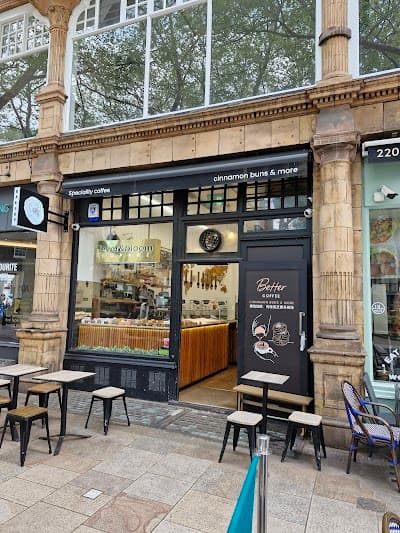 Interior of Lever & Bloom Coffee in London WC2H 8EB
