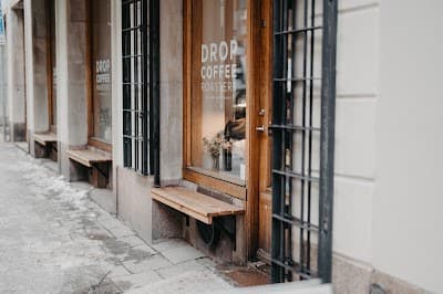 Interior of Drop Coffee Roasters in 118 50 Stockholm