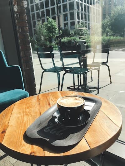 Interior of Twenty Second Coffee Royal Wharf in London E16 2TF