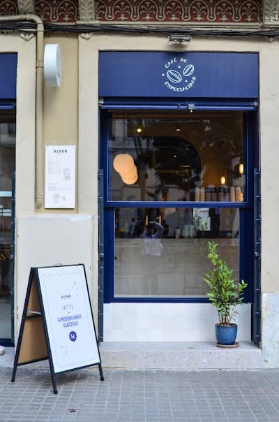 Interior of ALFAR Medialunas & Café in Barcelona