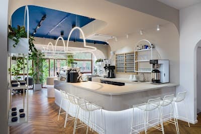 Interior of Sloane Coffee Roastery & Shop in București