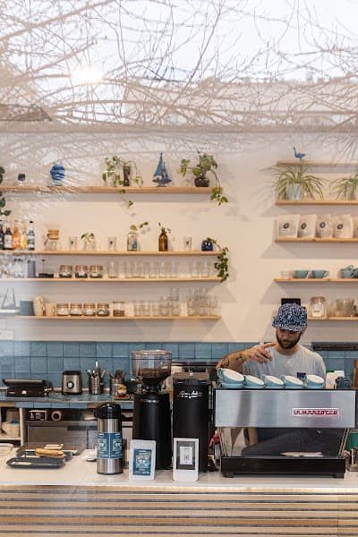 Interior of BLAVA Coffee Shop in Barcelona