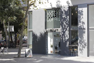 Interior of Three Marks Coffee in Barcelona