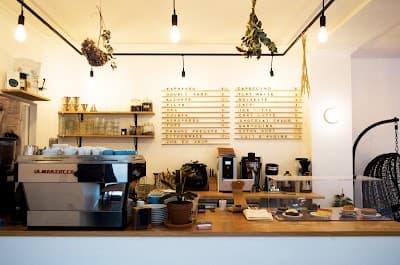 Interior of Panas café in Paris