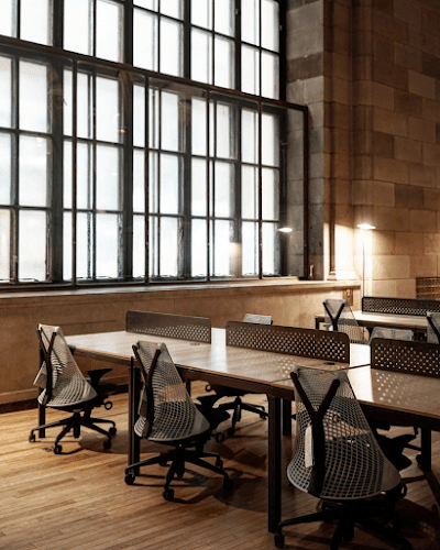 Interior of Crew Collective & Cafe in QC H2Y 1P5