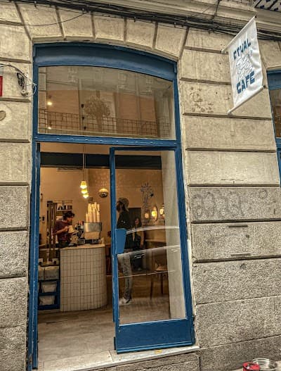 Interior of Etual Café in Madrid