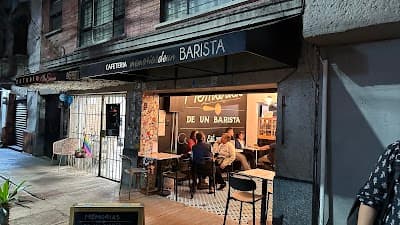 Interior of Café Memorias de un Barista in CDMX