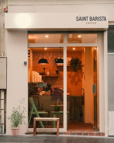 Interior of Saint Barista Coffee in Paris