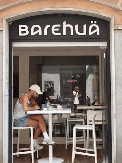 Interior of Barehua in Madrid