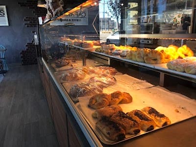 Interior of Caprichos Coffee and Bakery in Madrid