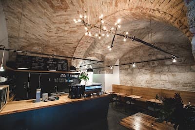 Interior of espresso embassy in Arany János u. 15