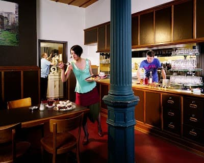 Interior of Café de Grancy in Lausanne
