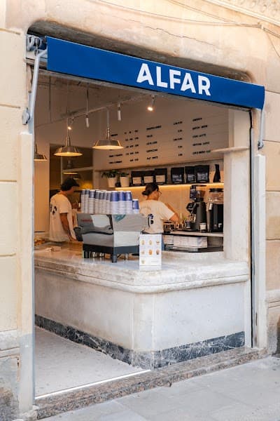 Interior of ALFAR - Medialunas & Café de Especialidad | Vila de Gràcia in Barcelona