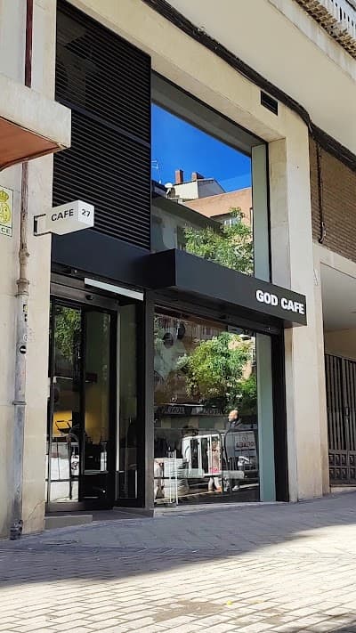 Interior of God Cafe in Madrid