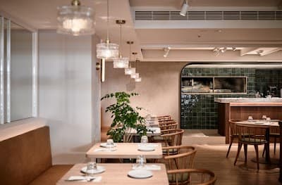 Interior of M One Cafe Daan in Taipei City