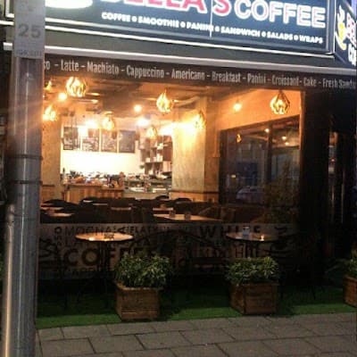 Interior of Bella cafe in Ilford IG6 2DR