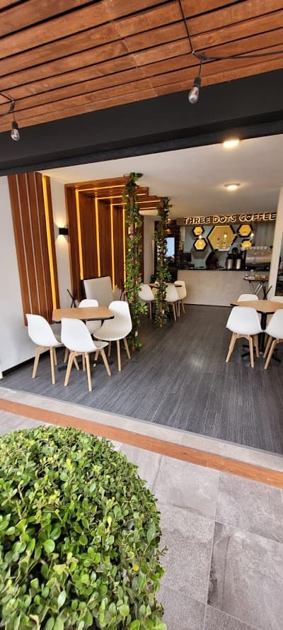 Interior of Three Dots Coffee in Pue.