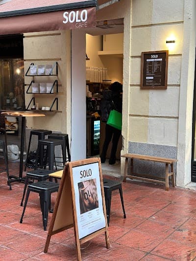 Interior of Solo Café in Madrid