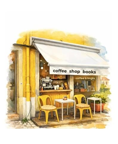 Interior of Kiosk Cafe | Specialty Coffee & Books | Brunch in -087 Lisboa