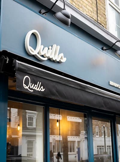 Interior of Quills Cafe Brunch Bar in London WC1X 9BN