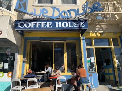 Interior of Blue Danube Coffee House in CA 94118