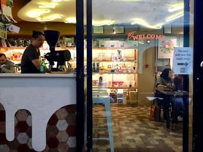 Interior of Hazel & Hershey Coffee Roasters in Central