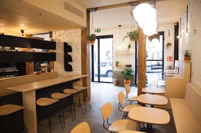 Interior of Misión Café in Madrid
