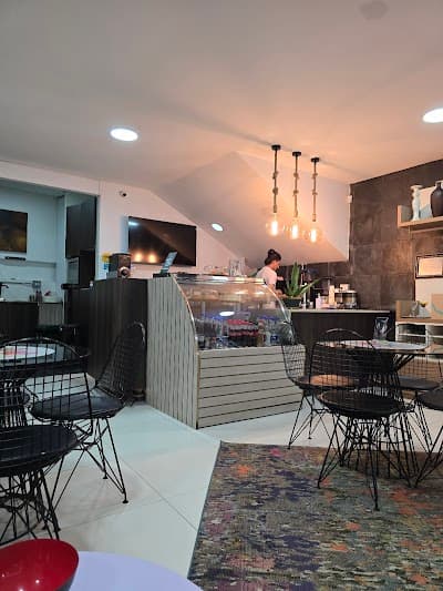 Interior of serranias coffee in Antioquia