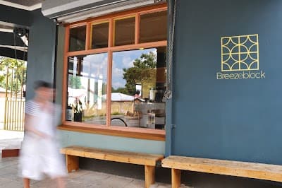 Interior of Breezeblock Cafe in