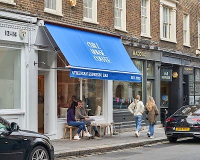 Interior of Chill House Coffee Shop in London W1J 7JE