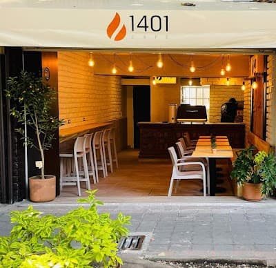 Interior of 1401 café in CDMX