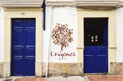 Interior of Orígenes Café in Bogotá