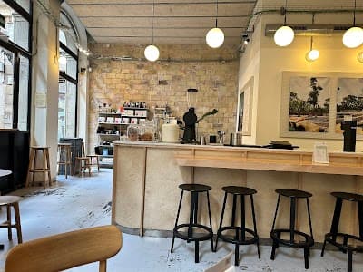 Interior of Right Side Coffee Bar in Barcelona