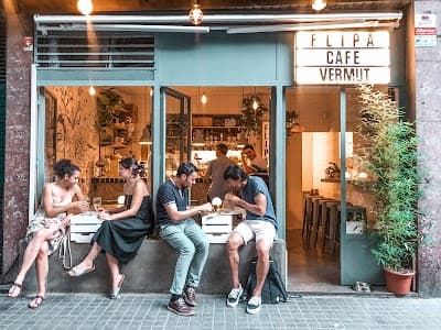 Interior of FLIPÁ . brunch & vermut . in Barcelona