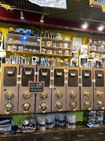 Interior of Arrivederci Coffee in Madrid