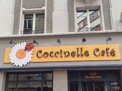 Interior of Coccinelle Café in Lausanne