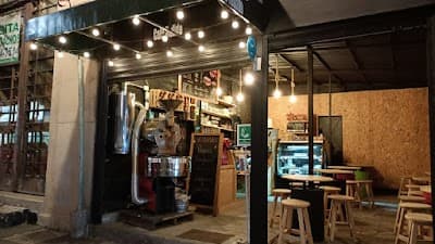 Interior of Quintalito cafe in CDMX