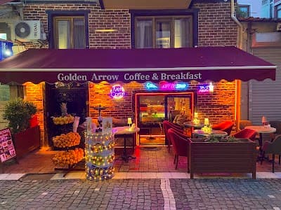 Interior of golden arrow breakfast coffee shop in Fatih/İstanbul
