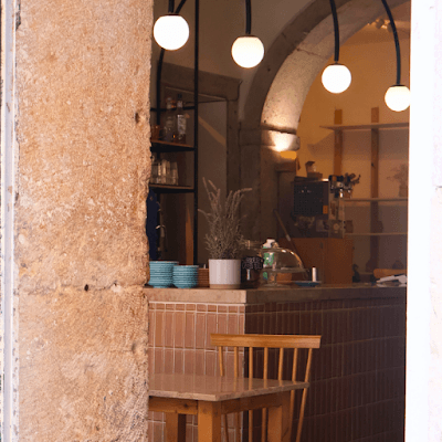 Interior of Kossies Cafe in -391 Lisboa