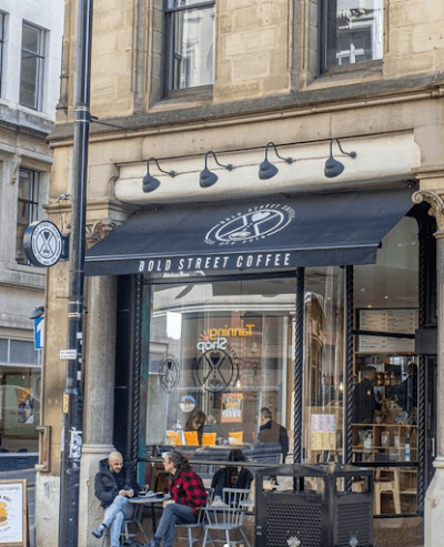Interior of Bold Street Coffee Manchester in Manchester M2 4JN