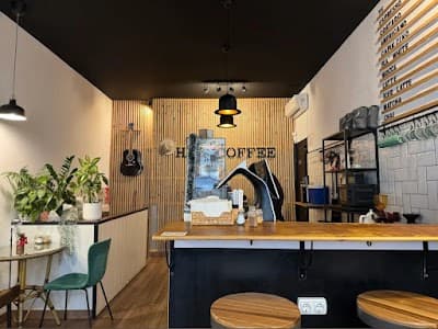 Interior of "The Step" Coffee Shop in Madrid